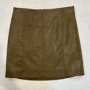 Free People Modern Femme Vegan Suede Mini Skirt